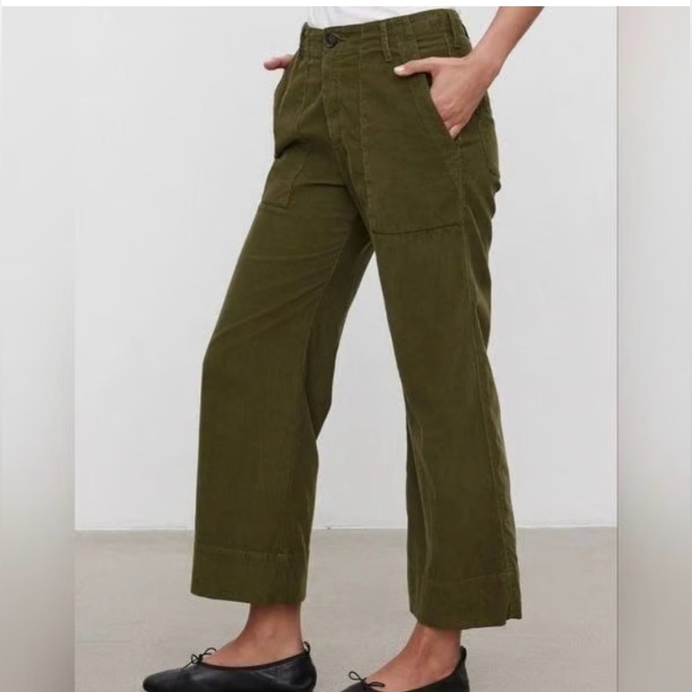 Velvet by Graham & Spencer Olive Green Wide-Leg Pants